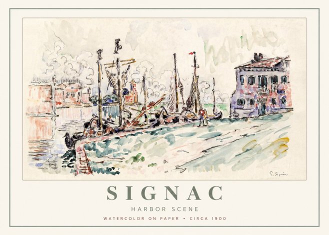 Signac Harbor Scene No2 - Juliste
