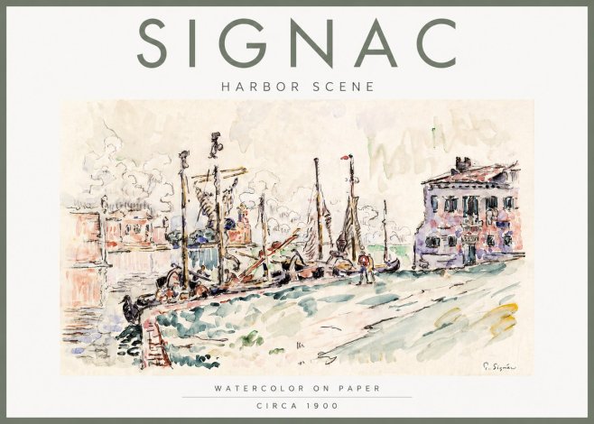 Signac Harbor Scene No4 - Juliste