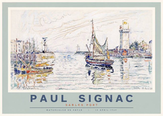 Signac Sables Port No4 - Juliste
