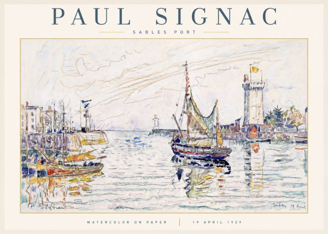 Signac Sables Port No5 - Juliste