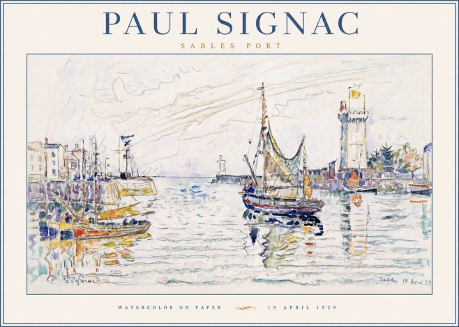 Signac Sables Port No6 - Juliste