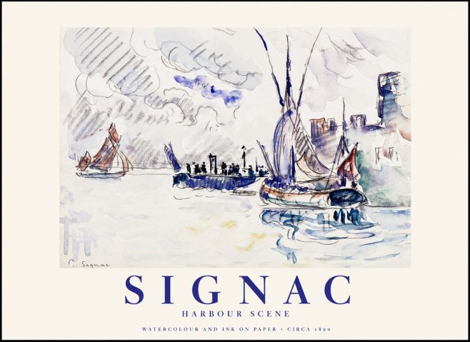Signac Harbour Scene No1 - Juliste