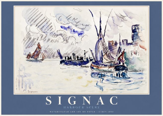 Signac Harbour Scene No2 - Juliste