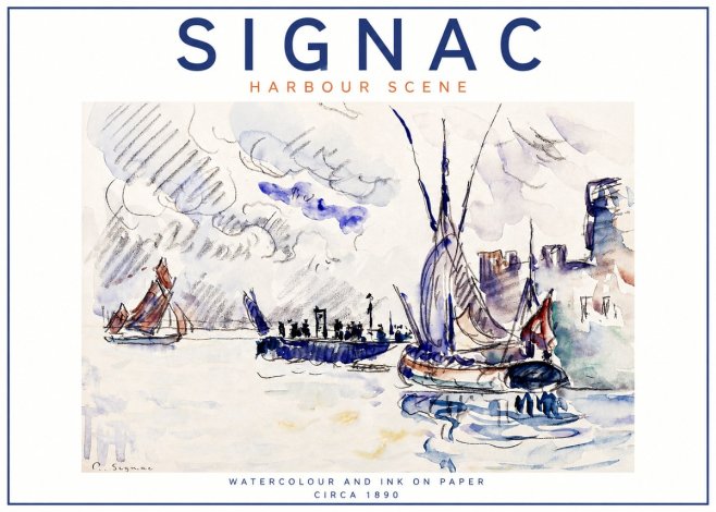 Signac Harbour Scene No4 - Juliste