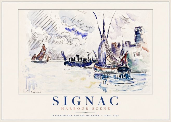 Signac Harbour Scene No5 - Juliste