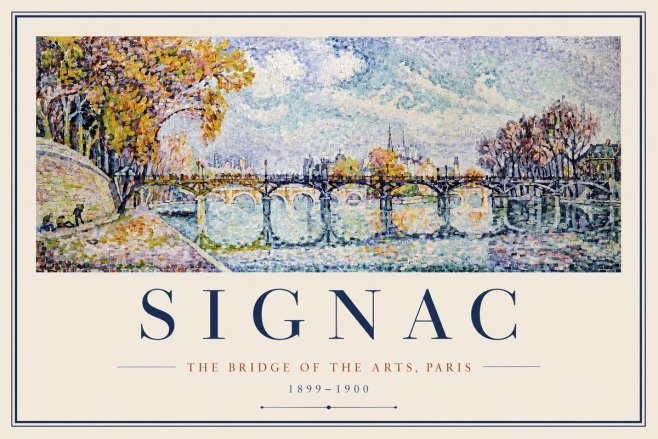 Signac The Bridge of the Arts, Paris No3 - Juliste