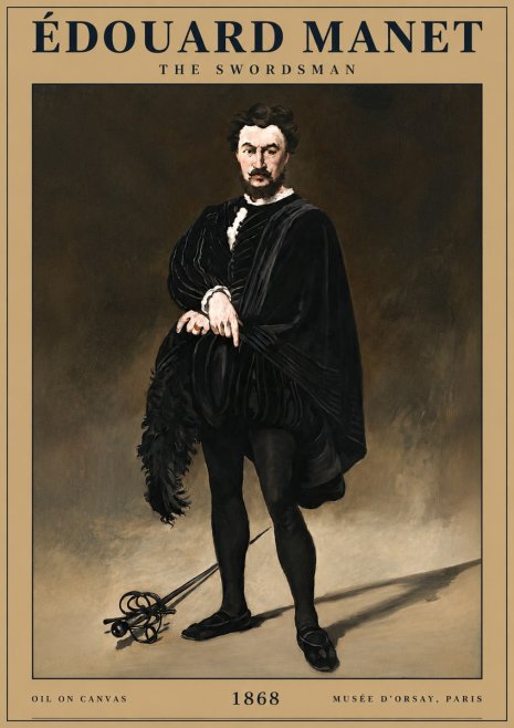 Édouard Manet The Swordsman No3 - Juliste