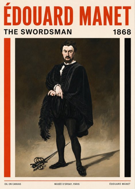 Édouard Manet The Swordsman No4 - Juliste