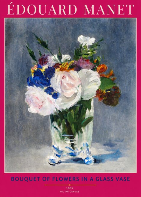 Édouard Manet Bouquet of Flowers in a Glass Vase No3 - Juliste