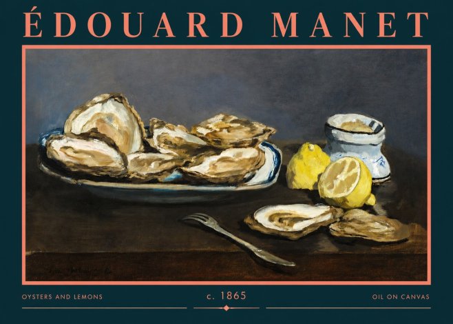 Édouard Manet Oysters and Lemons No2 - Juliste