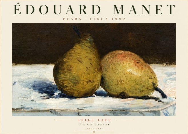 Édouard Manet Pears No4 - Juliste