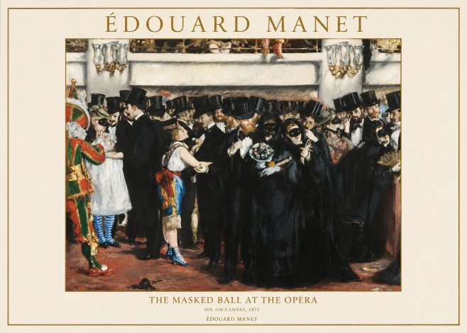 Édouard Manet The Masked Ball at the Opera No1 - Juliste