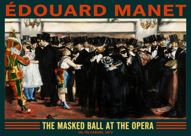 Édouard Manet The Masked Ball at the Opera No2 - Juliste