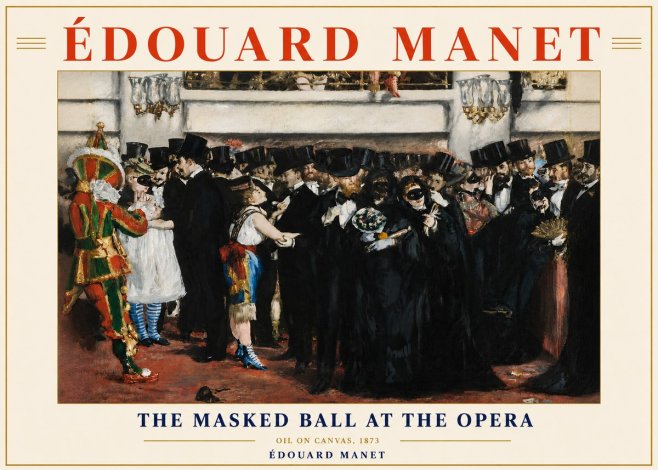 Édouard Manet The Masked Ball at the Opera No4 - Juliste