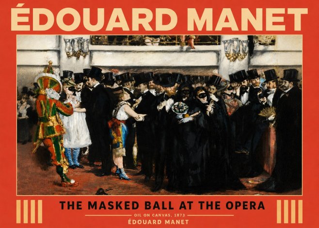 Édouard Manet The Masked Ball at the Opera No5 - Juliste