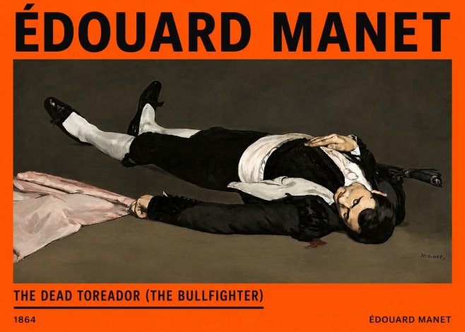 Édouard Manet The Dead Toreador (the Bullfighter) No2 - Juliste