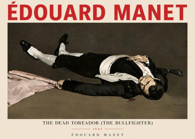 Édouard Manet The Dead Toreador (the Bullfighter) No3 - Juliste