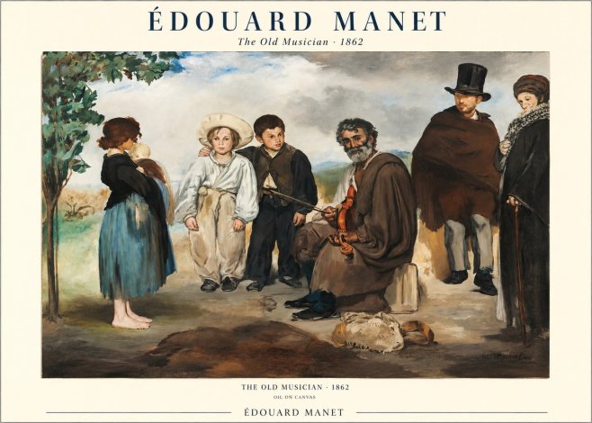 Édouard Manet The Old Musician - 1862 No1 - Juliste
