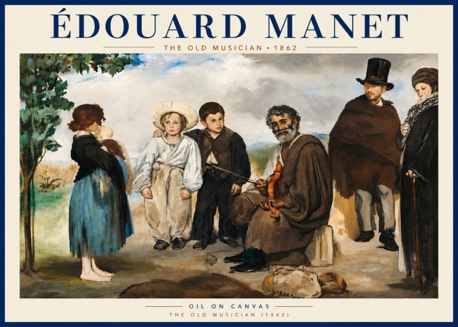 Édouard Manet The Old Musician - 1862 No5 - Juliste