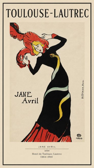 Toulouse-Lautrec Jane Avril I No1 - Juliste