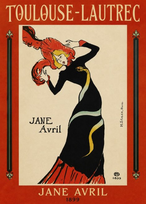 Toulouse-Lautrec Jane Avril I No2 - Juliste