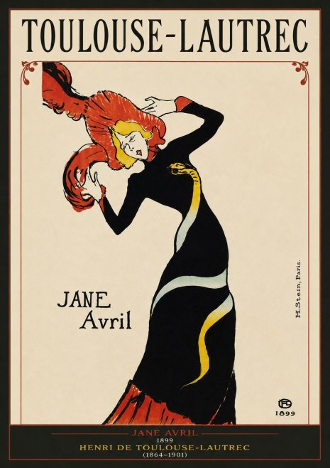 Toulouse-Lautrec Jane Avril I No4 - Juliste