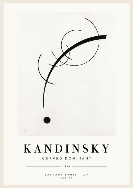 Kandinsky Curved Dominant No1 - Juliste