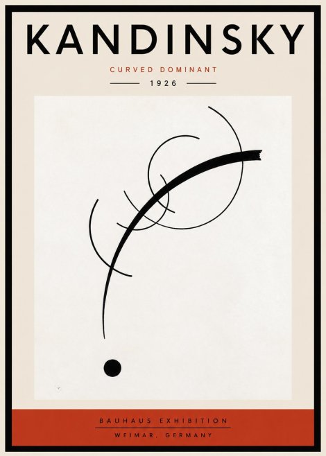 Kandinsky Curved Dominant No6 - Juliste
