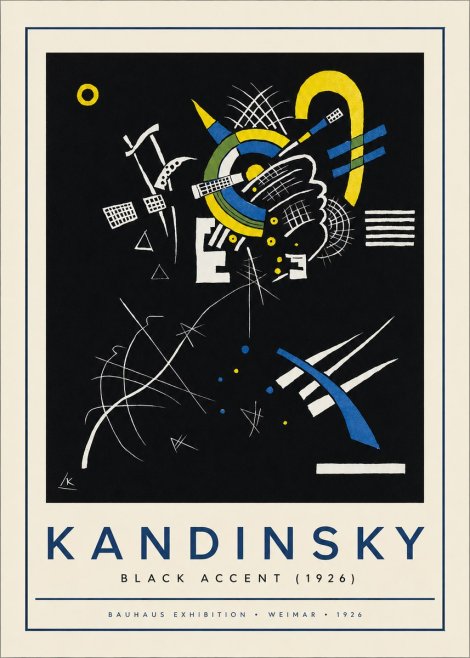 Kandinsky Black Accent (1926) No2 - Juliste