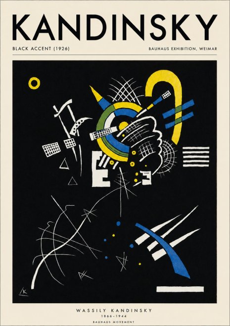 Kandinsky Black Accent (1926) No3 - Juliste