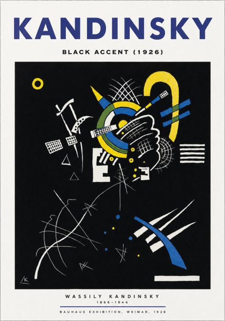 Kandinsky Black Accent (1926) No4 - Juliste