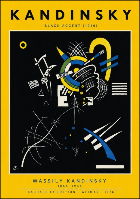 Kandinsky Black Accent (1926) No5 - Juliste