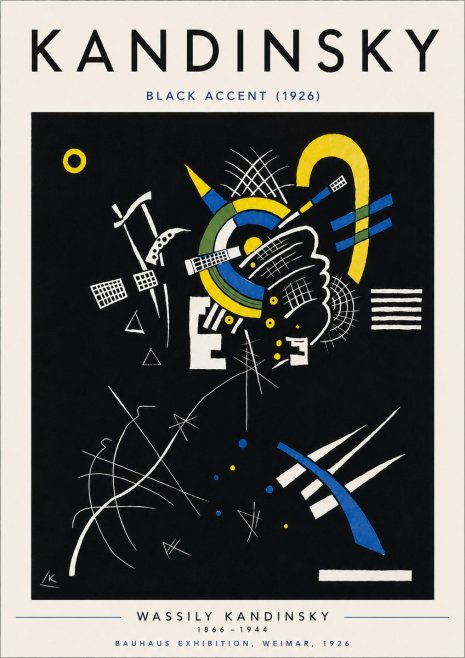 Kandinsky Black Accent (1926) No6 - Juliste