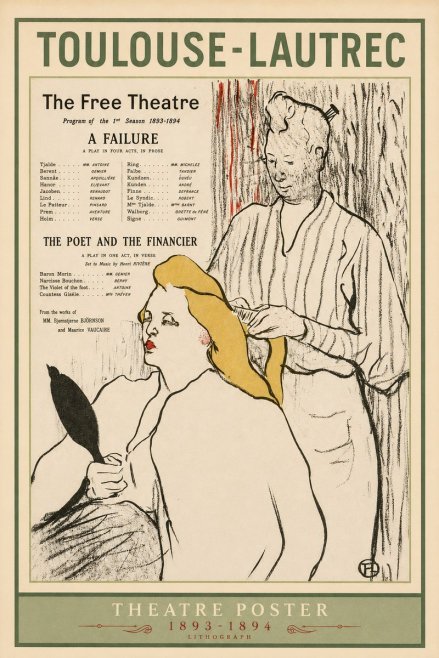 Toulouse-Lautrec Le Théâtre Libre - Une Faillite / Le Poète Et Le Financier No2 - Juliste