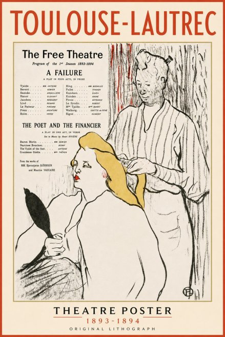 Toulouse-Lautrec Le Théâtre Libre - Une Faillite / Le Poète Et Le Financier No3 - Juliste