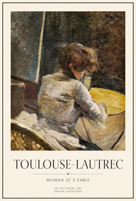 Toulouse-Lautrec Woman at a Table No1 - Juliste