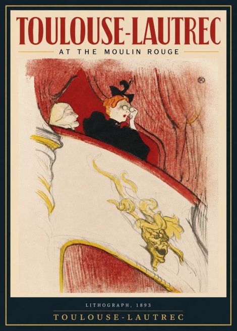 Toulouse-Lautrec At the Moulin Rouge I No2 - Juliste