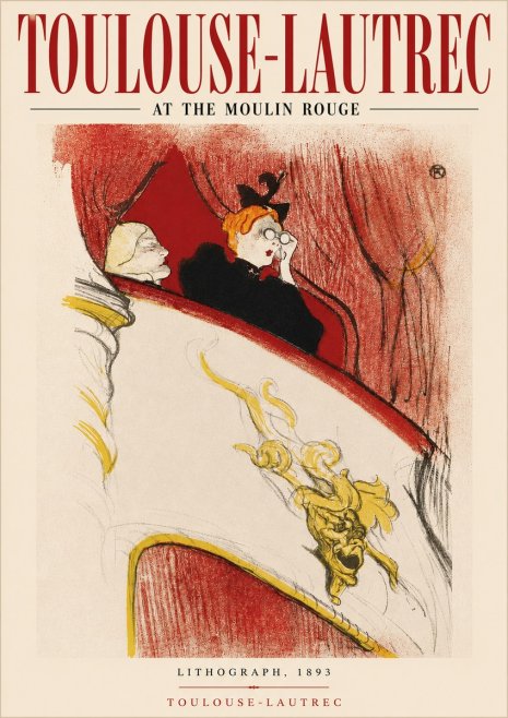 Toulouse-Lautrec At the Moulin Rouge I No3 - Juliste