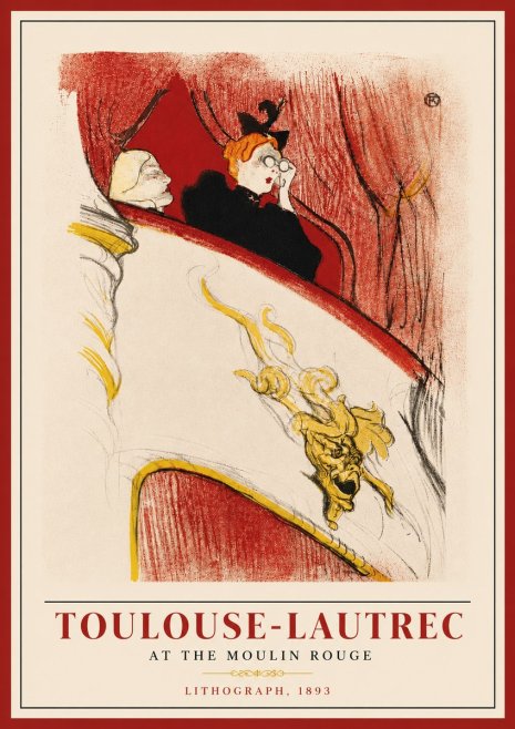 Toulouse-Lautrec At the Moulin Rouge I No4 - Juliste