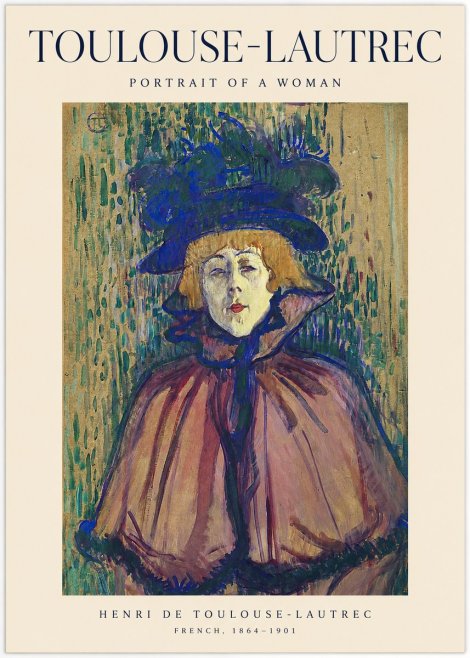 Toulouse-Lautrec Portrait of a Woman I No1 - Juliste