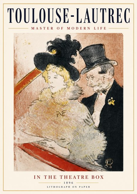 Toulouse-Lautrec In the Theatre Box No3 - Juliste