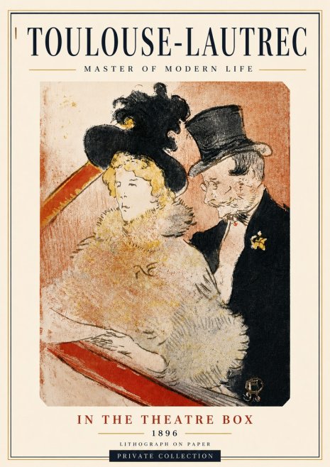 Toulouse-Lautrec In the Theatre Box No6 - Juliste