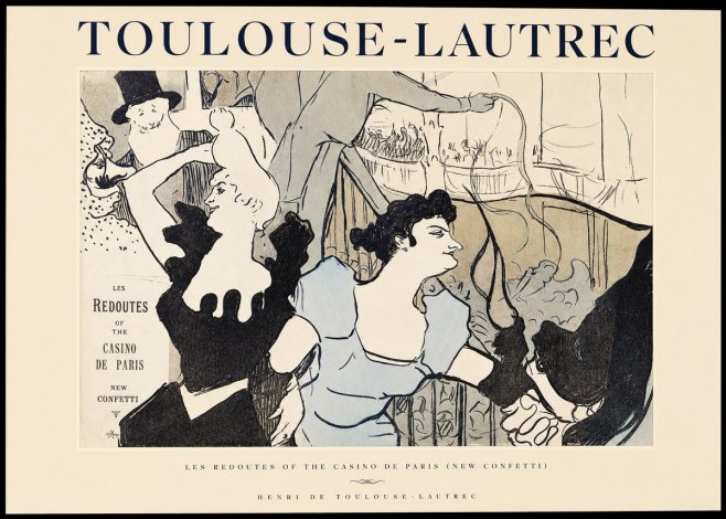 Toulouse-Lautrec Les Redoutes of the Casino De Paris (New Confetti) No1 - Juliste