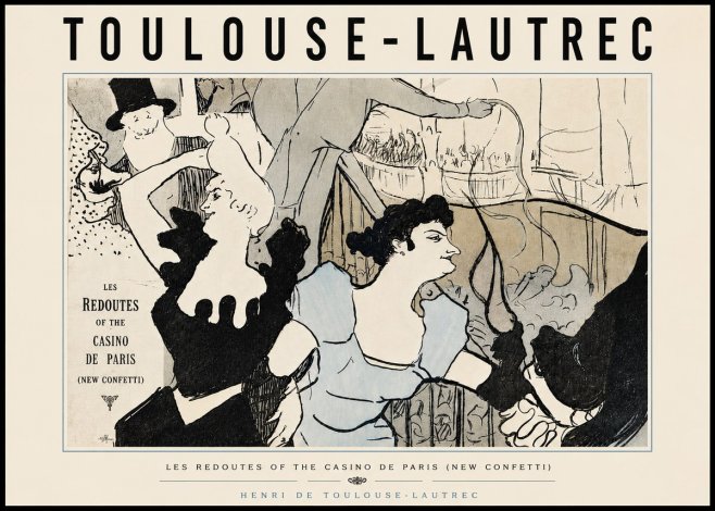 Toulouse-Lautrec Les Redoutes of the Casino De Paris (New Confetti) No5 - Juliste