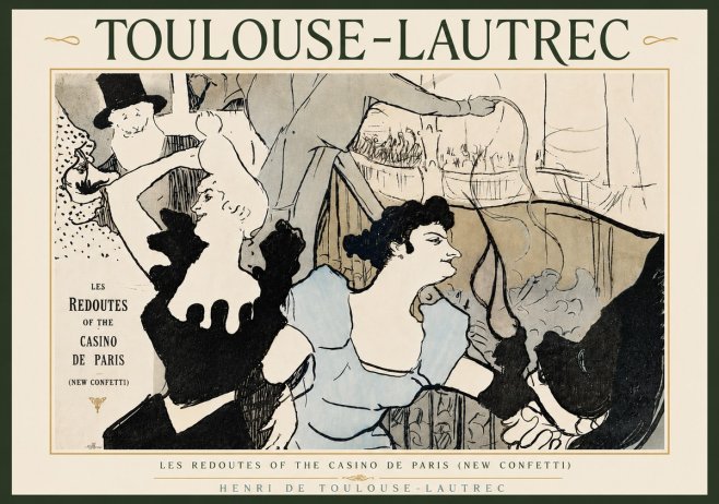 Toulouse-Lautrec Les Redoutes of the Casino De Paris (New Confetti) No6 - Juliste