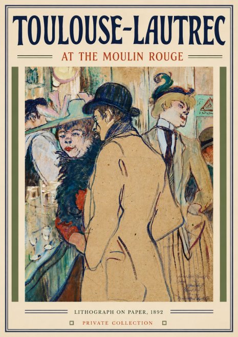 Toulouse-Lautrec At the Moulin Rouge II No6 - Juliste