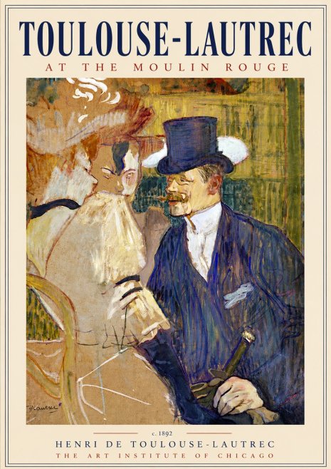 Toulouse-Lautrec At the Moulin Rouge III No6 - Juliste