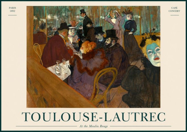 Toulouse-Lautrec At the Moulin Rouge IV No1 - Juliste