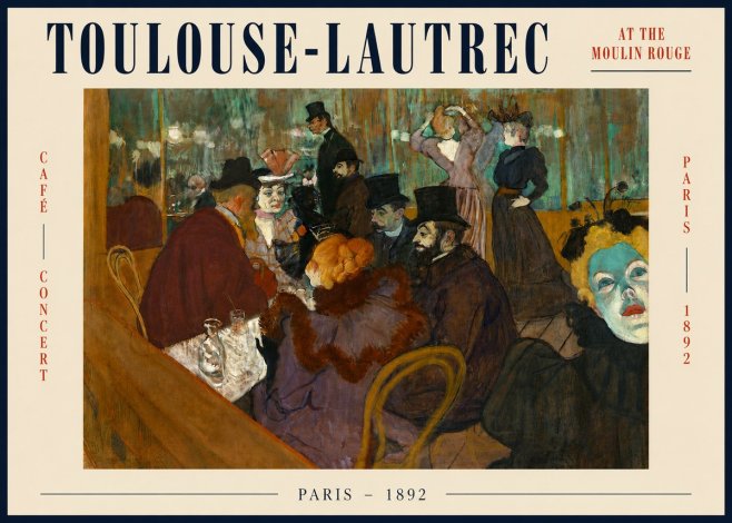 Toulouse-Lautrec At the Moulin Rouge IV No5 - Juliste