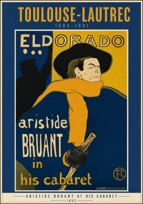 Toulouse-Lautrec Aristide Bruant at His Cabaret No4 - Juliste